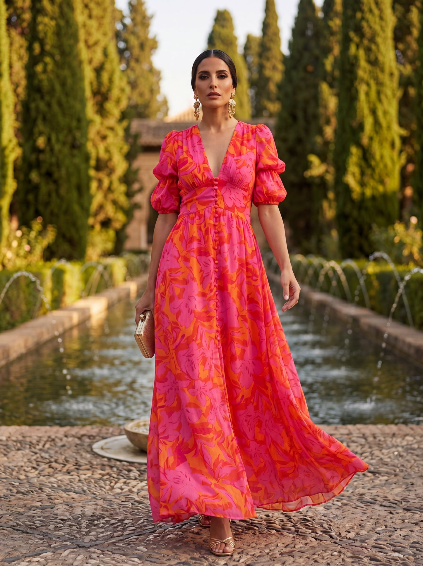 Isabella™ | Elegante Maxi Jurk met V-Hals