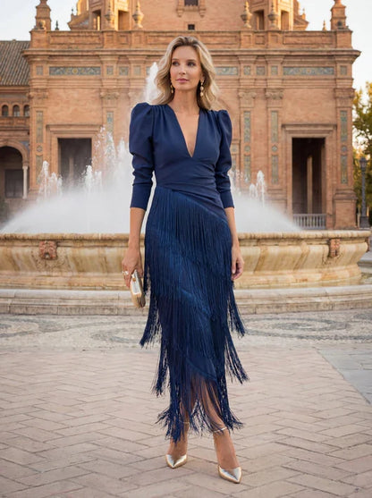 Savi™ | Elegante Midi Jurk
