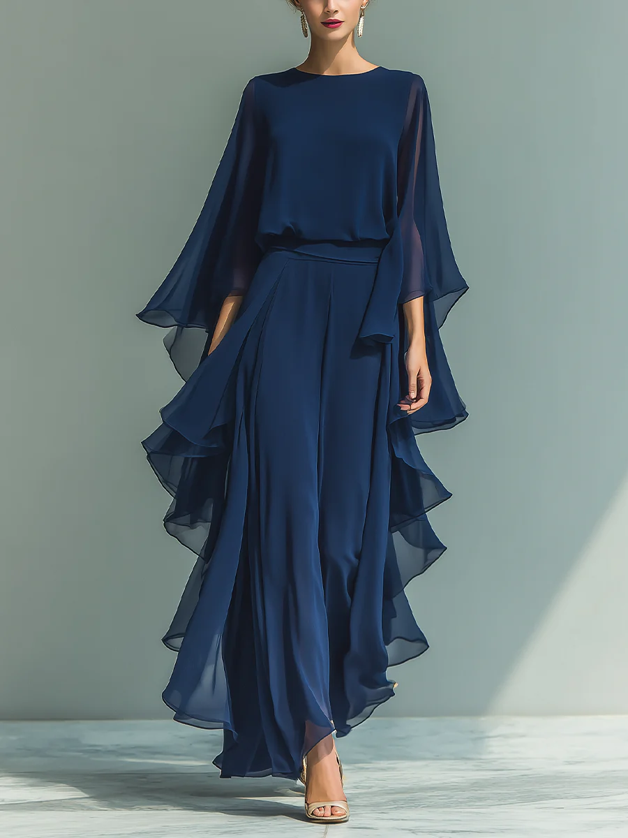 Elin™ | Stijlvolle Gelaagde Maxi Jurk