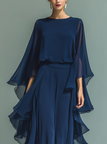 Elin™ | Stijlvolle Gelaagde Maxi Jurk