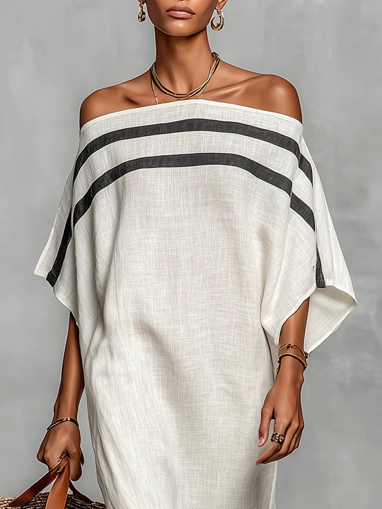 Estelle™ | Comfortabele Buikcamouflerende Off-Shoulder Maxi Jurk