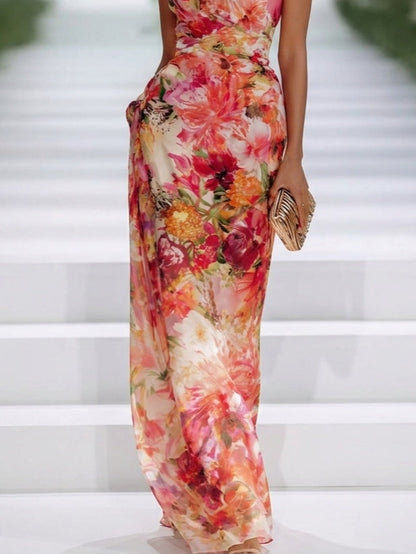 Rosalie™ | Bloemen Buikcamouflerende Maxi Jurk