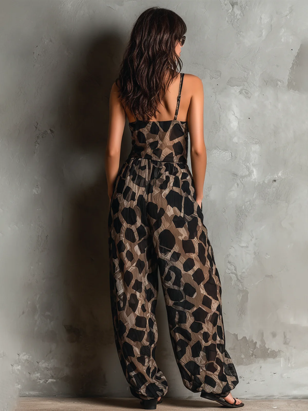 Rafaella™ | Jumpsuit Met Halternek en Print