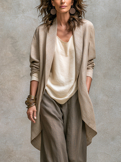 Sabine™ | Elegante Driedelige Set Met Wijde Broek