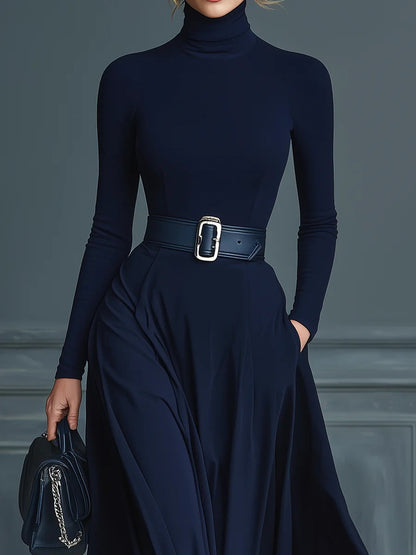 Elora™ | Elegante maxi jurk met hoge hals