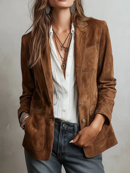 Lenae™ | Vintage Suède-Look Blazer