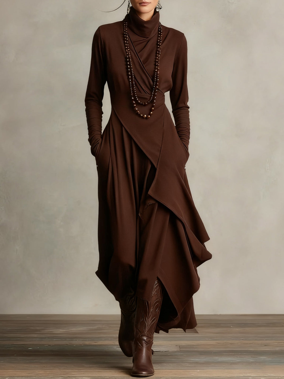 Femke™ | Vintage Asymmetrische Maxi Jurk 9