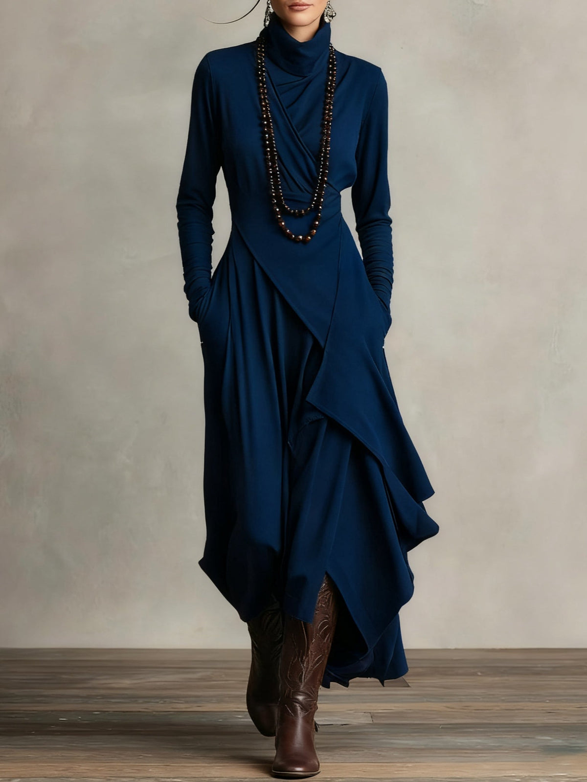 Femke™ | Vintage Asymmetrische Maxi Jurk 10