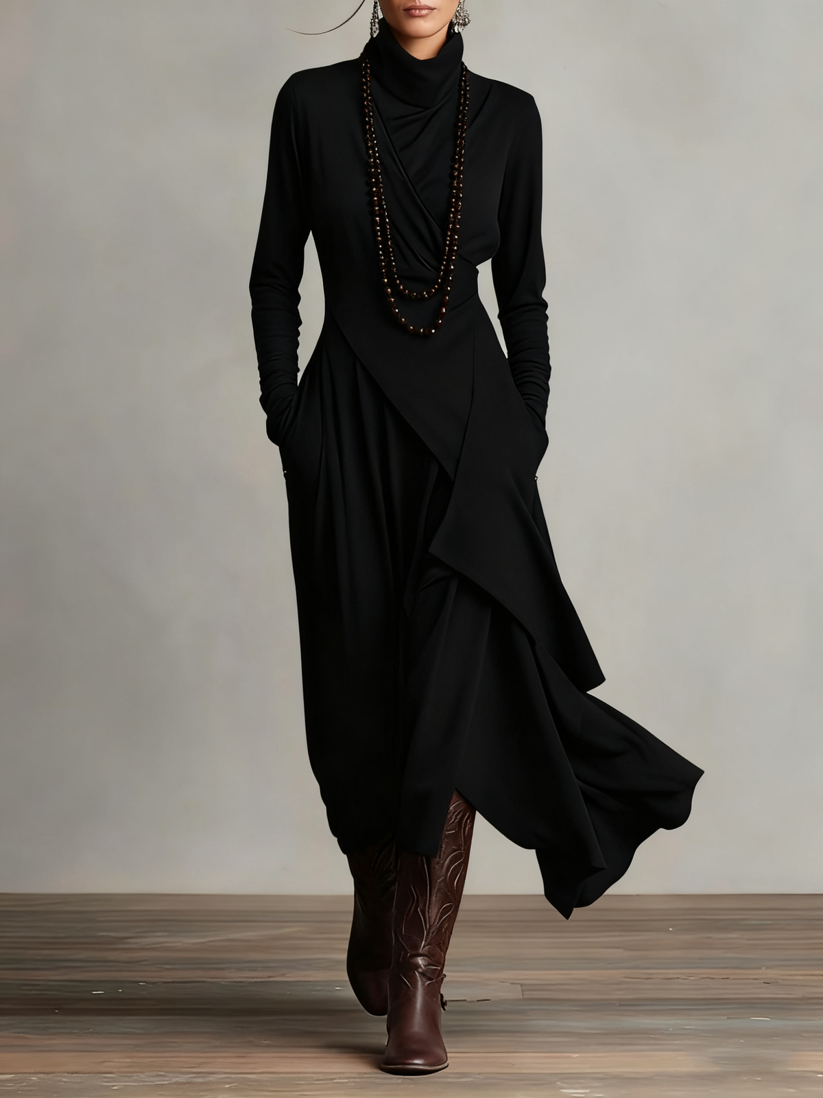 Femke™ | Vintage Asymmetrische Maxi Jurk 6