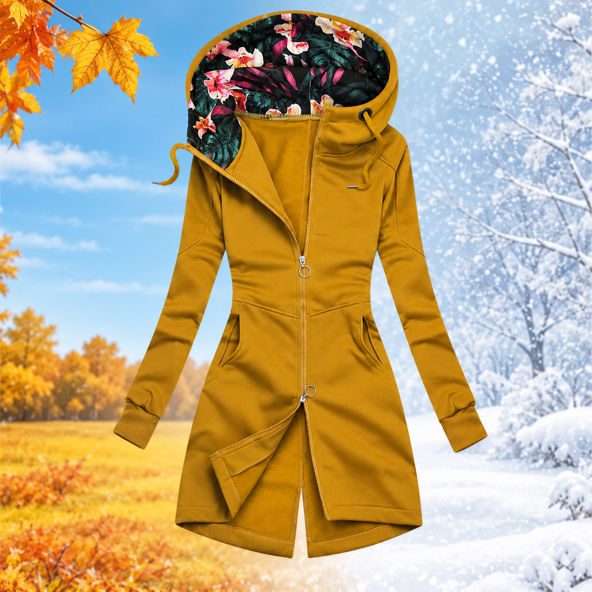 Sabine™ | Warme Vestjas Met Capuchon en Verstelbare Taille