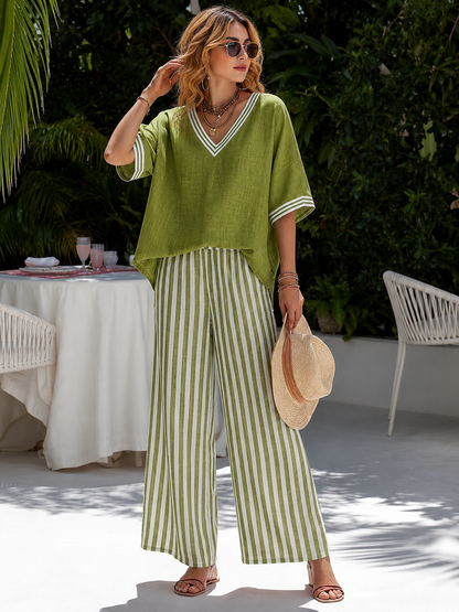 Alira™ | Gestreepte Tweedelige Set