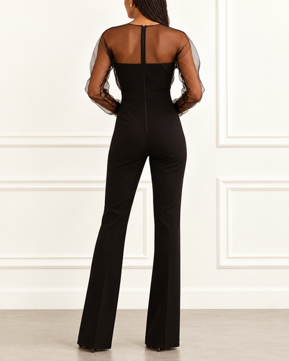 Nienke™ | Elegante Jumpsuit Met Transparante Mesh Mouwen