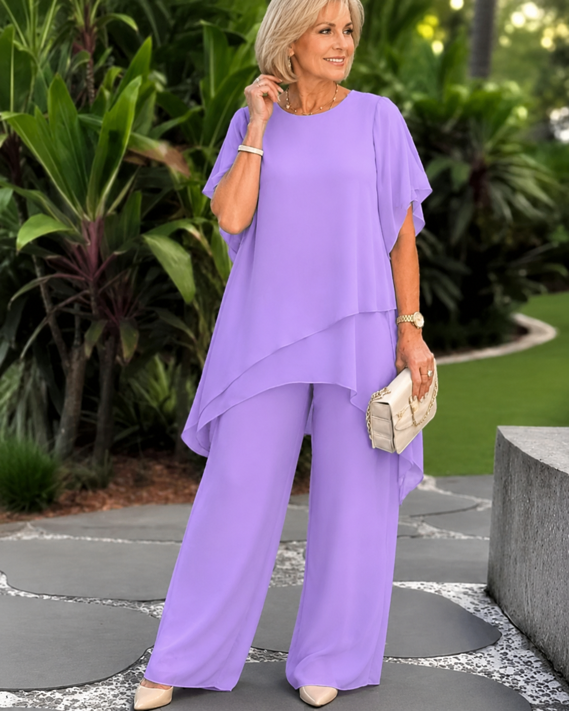 Patricia™ | Elegante 2-Delige Set Met Wijde Pijpen