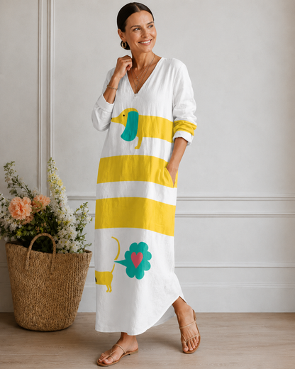 Eloise™ | Relaxte Soepelvallende Midi Jurk