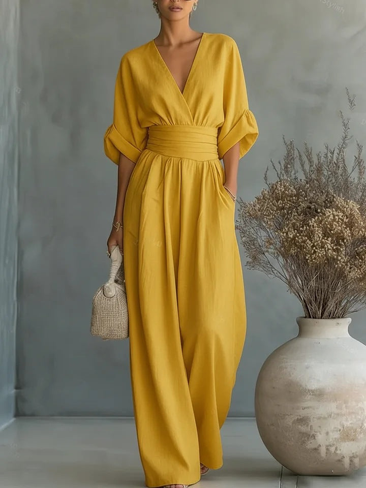 Georgina™ | Elegante Jumpsuit Met V Hals