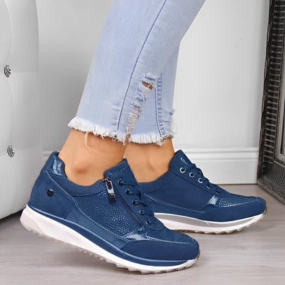 Noor™ | Orthopedische Sleehak Sneakers Met Zijrits