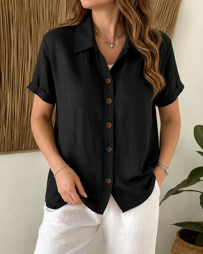 Noëlle™ | Relaxte Blouse Met Knopen