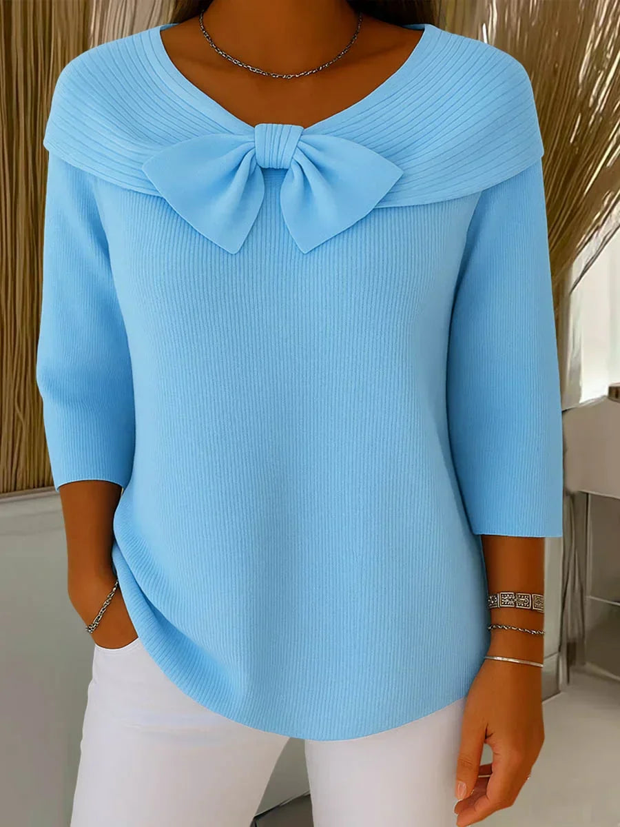 Lirya™ | Elegante gebreide top met strik