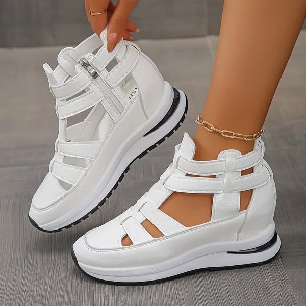 Vina™ | Stijlvolle uitgesneden platform sneakers