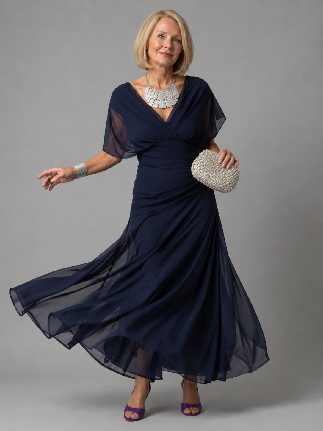 Evelina™ | Elegante Buikcamouflerende Maxi Jurk