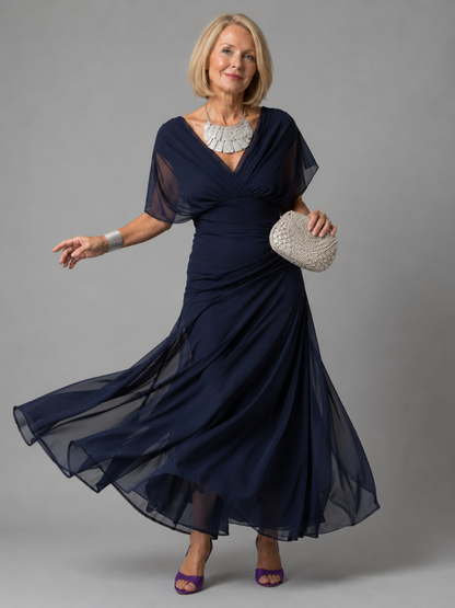 Evelina™ | Elegante Buikcamouflerende Maxi Jurk