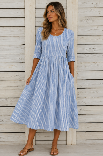 Tessa™ | Elegante Soepelvallende Midi Jurk