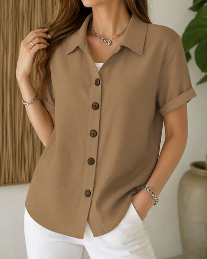 Noëlle™ | Relaxte Blouse Met Knopen