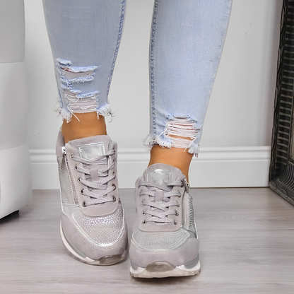 Noor™ | Orthopedische Sleehak Sneakers Met Zijrits