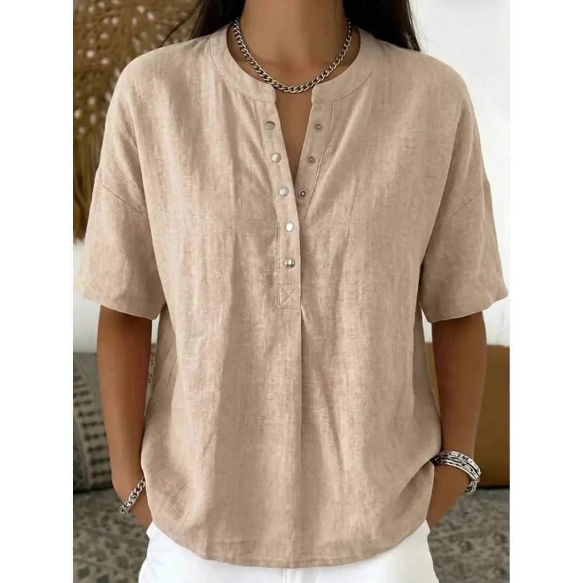 Mies™ | Luchtige Linnen Zomer Blouse 1+1 GRATIS