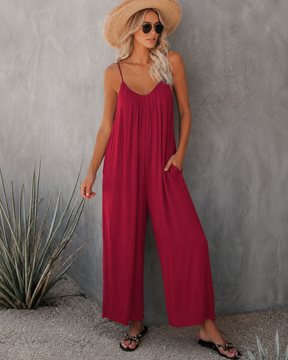 Léa™ | Minimalistische Linnen Jumpsuit