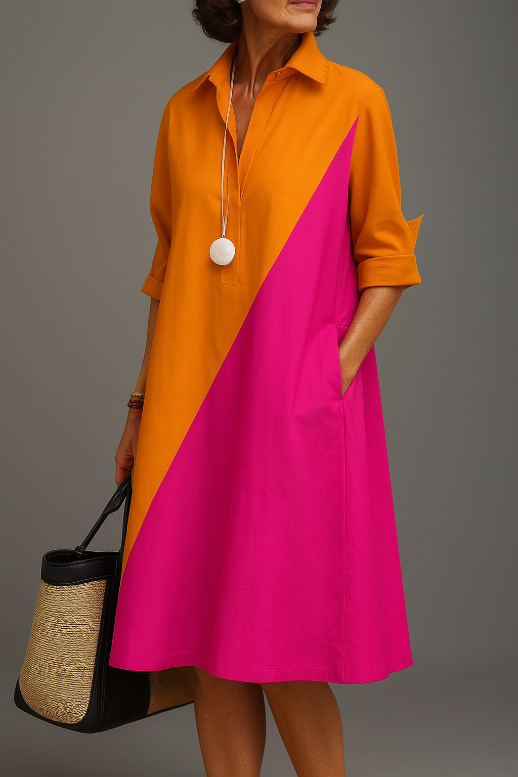 HELENA - MIDI JURK MET PATROON
