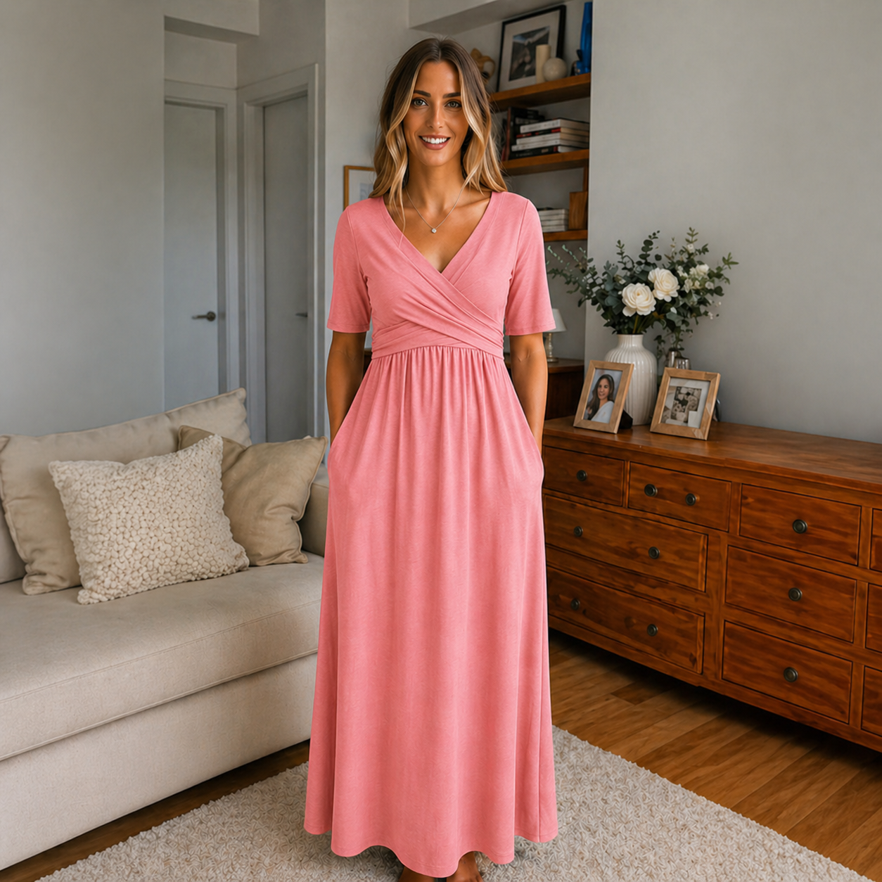 Zeno™ | Elegante Wikkel Maxi Jurk