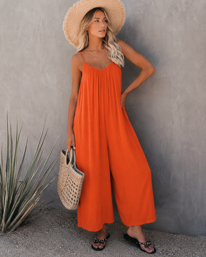 Léa™ | Minimalistische Linnen Jumpsuit