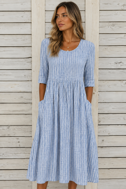 Tessa™ | Elegante Soepelvallende Midi Jurk