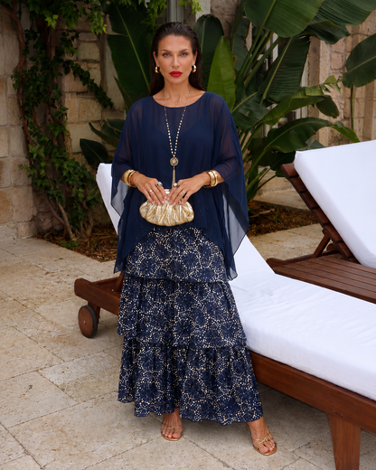Amélie™ | Elegante Buikbedekkende Chiffon Maxi Jurk
