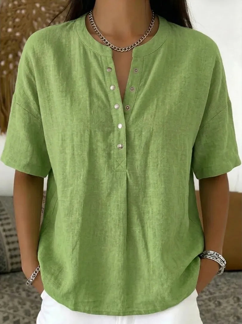 Mies™ | Luchtige Linnen Zomer Blouse 1+1 GRATIS