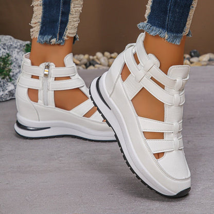 Vina™ | Stijlvolle uitgesneden platform sneakers