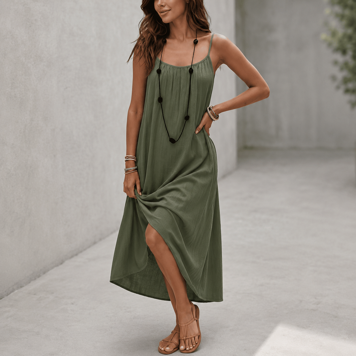Hilda™ | Relaxte Buikcamouflerende Maxi Jurk