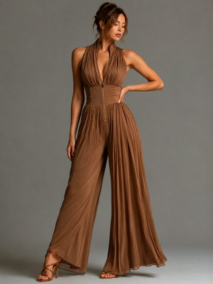 Nicole™ | Elegante Bloemen Chiffon Jumpsuit