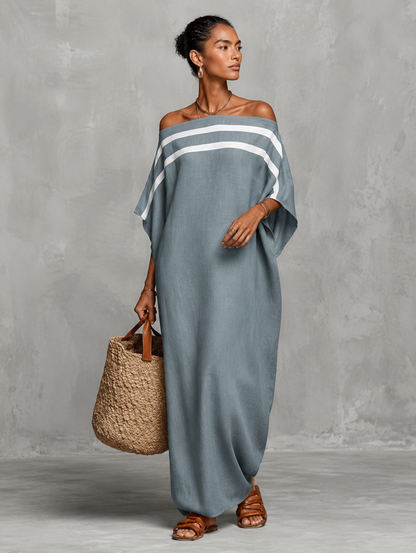 Estelle™ | Comfortabele Buikcamouflerende Off-Shoulder Maxi Jurk