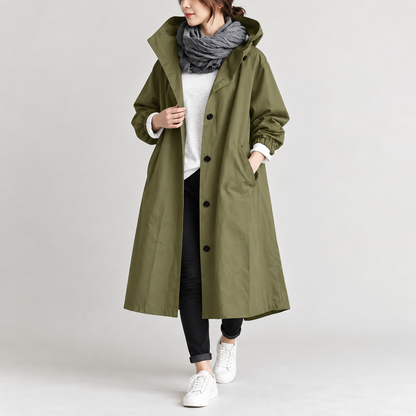 Wendy™ | Lange Trenchcoat Met Capuchon