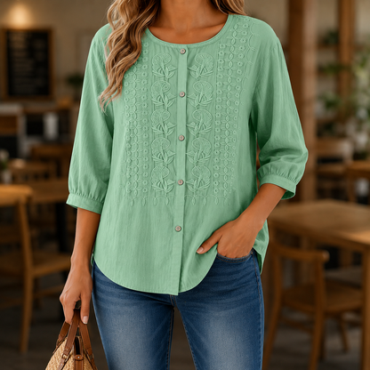 1 + 1 free Amelie™ | Elegante Geborduurde Blouse