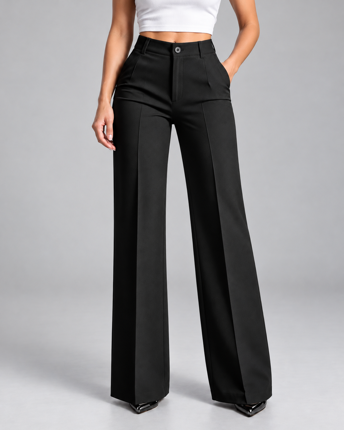 Danielle™ | Comfortabele Broek met Hoge Taille en Wijde Pijpen