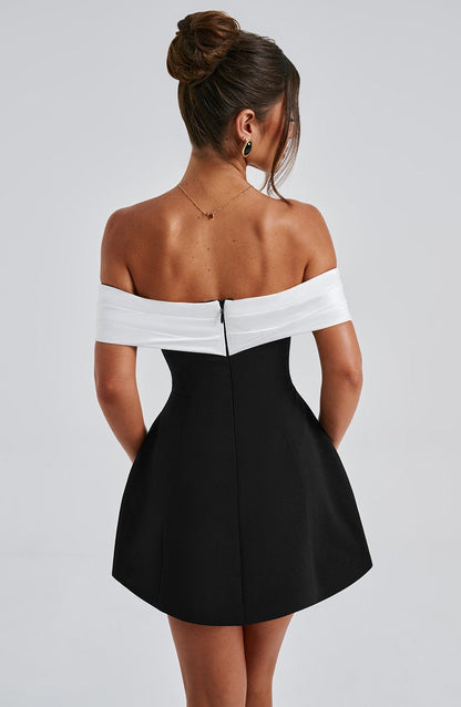 Veya™ | Chique tweekleurige mini jurk