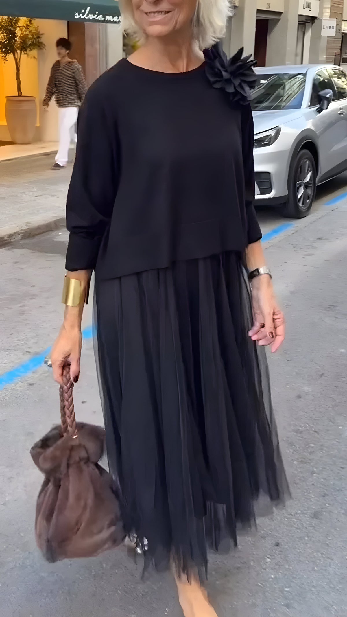 Rosa™ | Elegante Gelaagde Midi Jurk