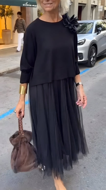 Rosa™ | Elegante Gelaagde Midi Jurk