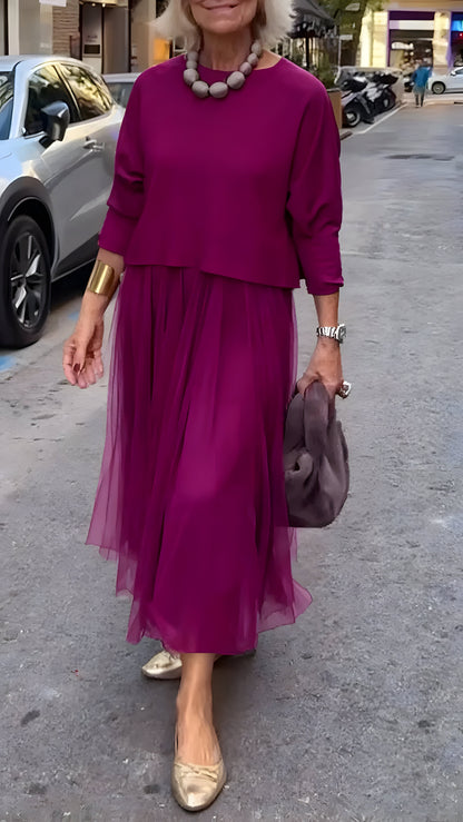 Rosa™ | Elegante Gelaagde Midi Jurk