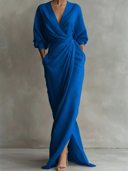 Nina™ | Elegante Wikkel Maxi Jurk