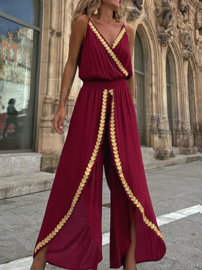 Oona™ | Luxe Jumpsuit met Gouden Details