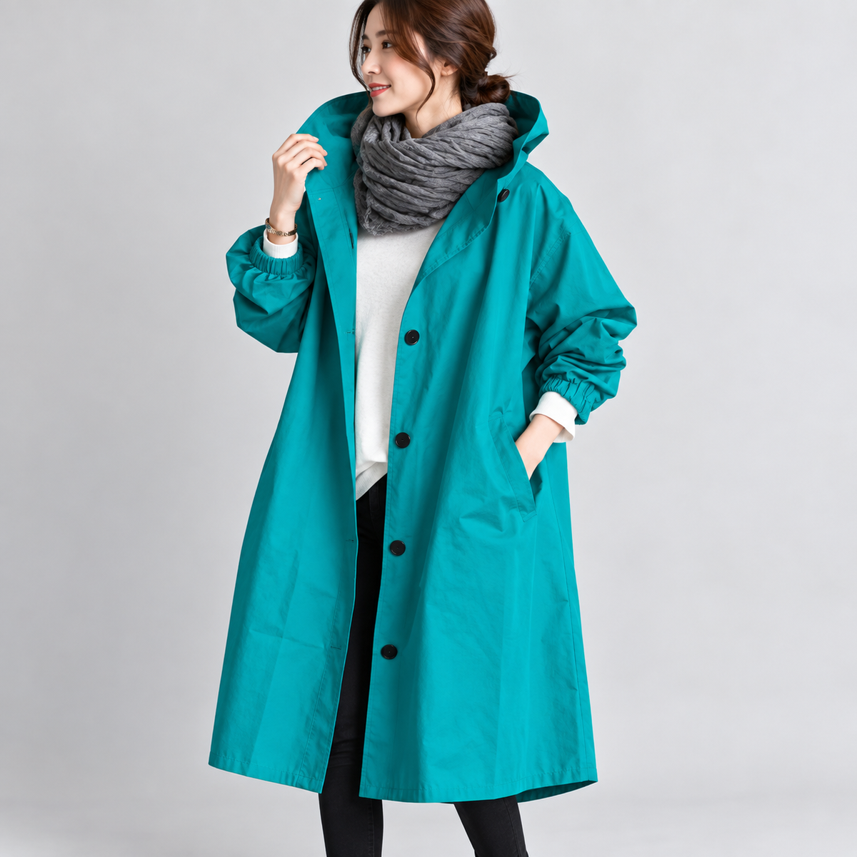 Wendy™ | Lange Trenchcoat Met Capuchon